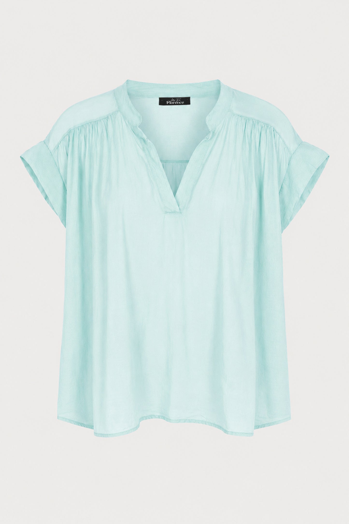 Fine Cotton Notch Neck Blouse