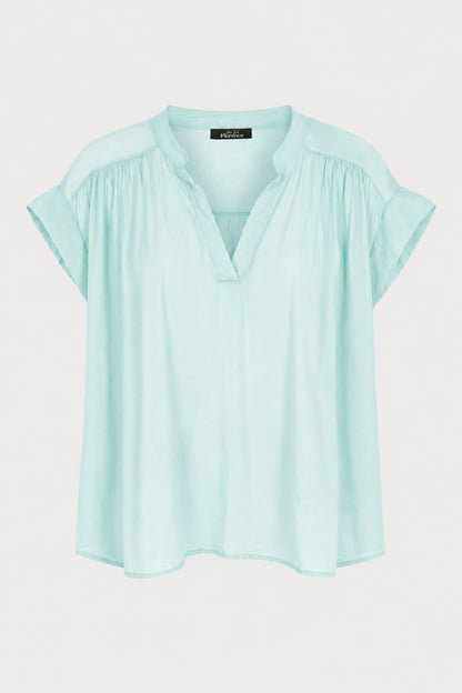 Fine Cotton Notch Neck Blouse