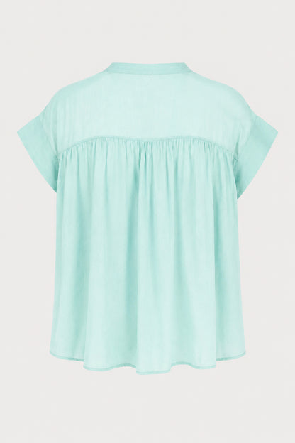 Fine Cotton Notch Neck Blouse