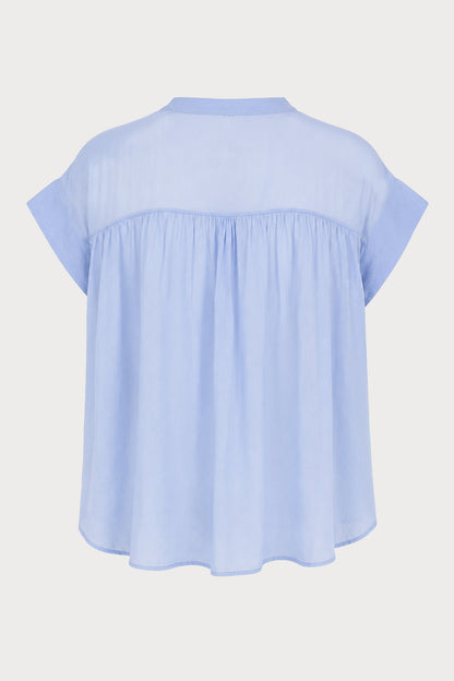 Fine Cotton Notch Neck Blouse