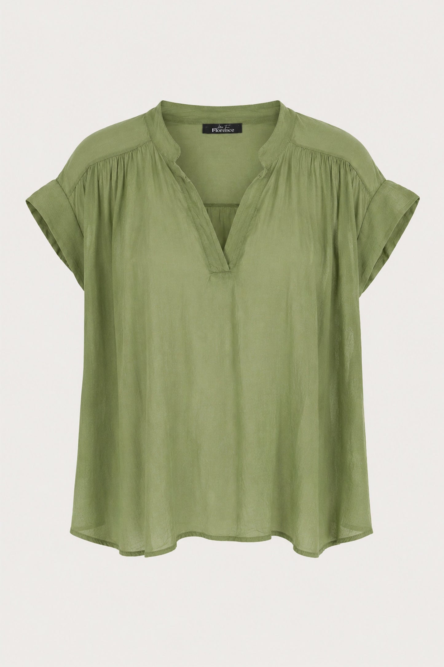 Fine Cotton Notch Neck Blouse