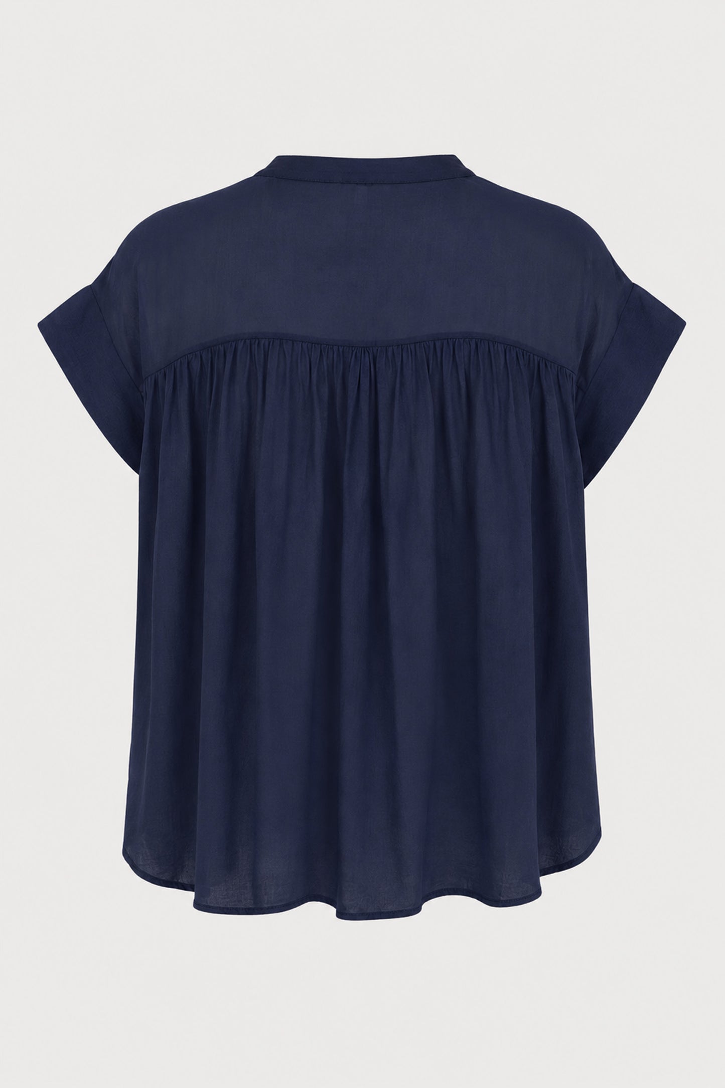 Fine Cotton Notch Neck Blouse