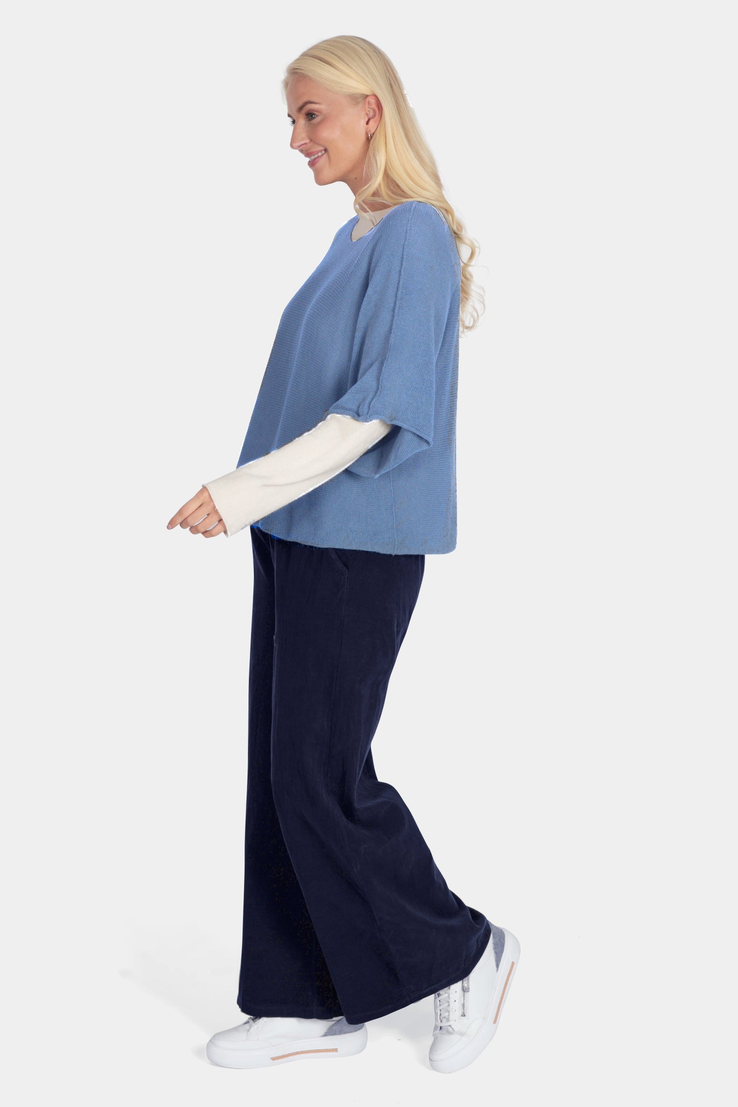 Round Neck Cotton Knit Top