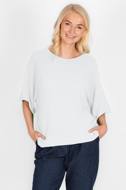 Round Neck Cotton Knit Top