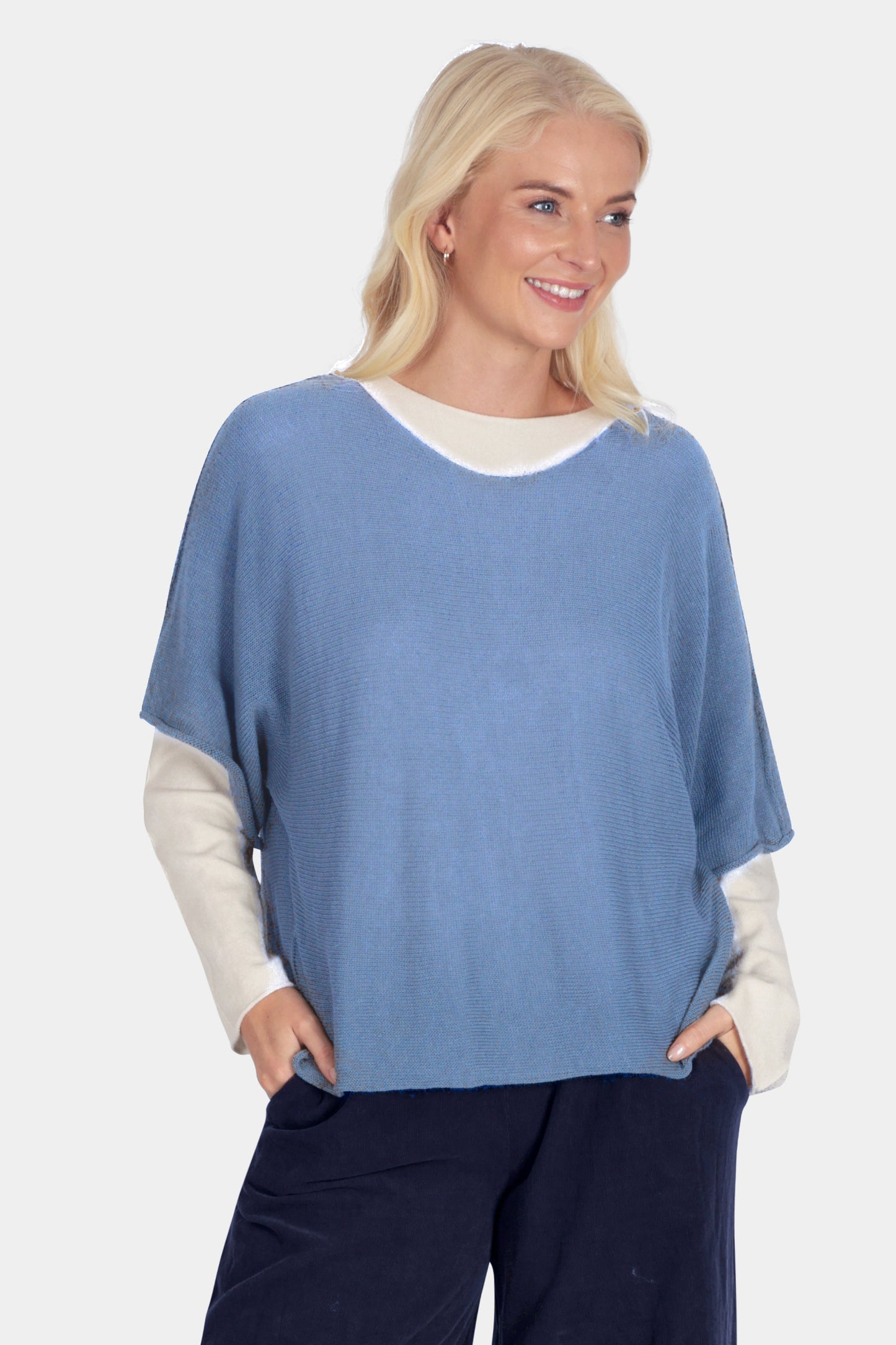 Round Neck Cotton Knit Top