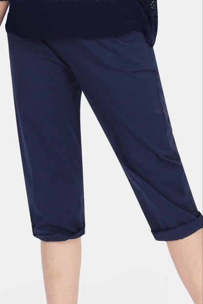 Cotton Stretch Tie Waist Crops