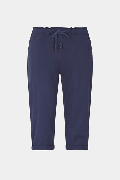 Cotton Stretch Tie Waist Crops