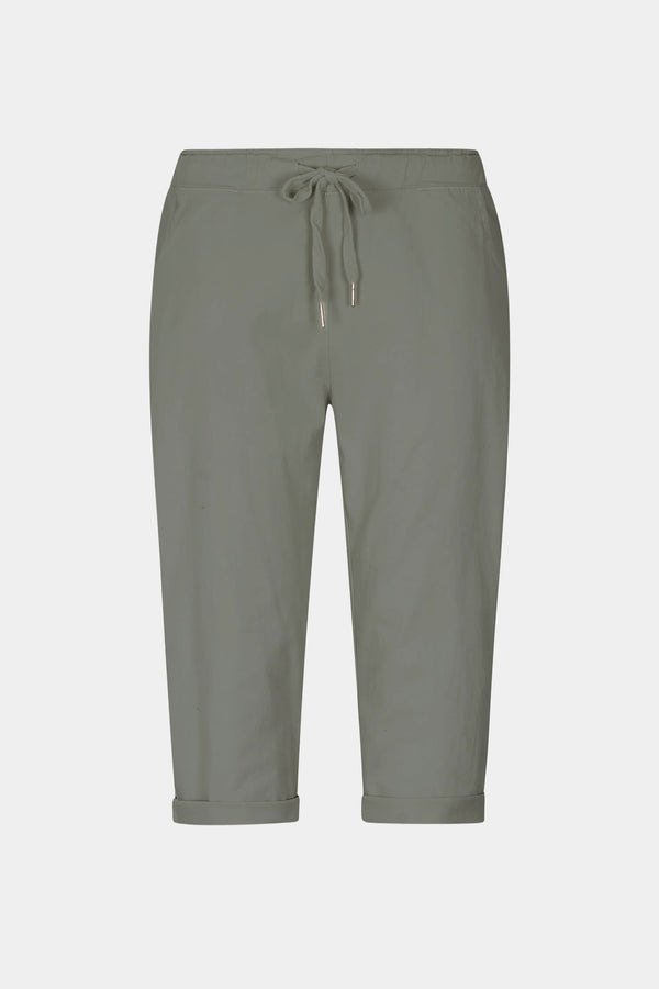 Cotton Stretch Tie Waist Crops
