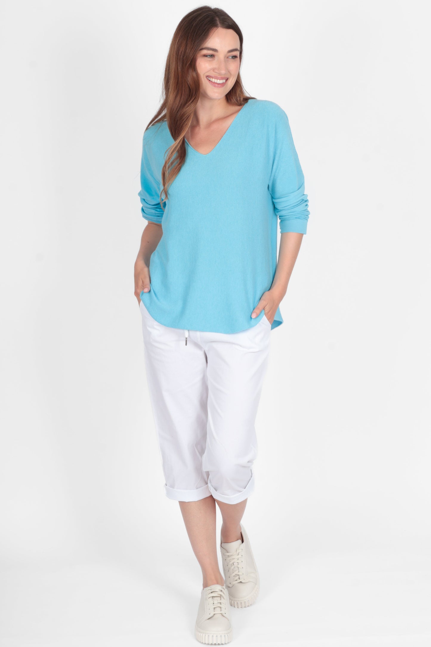 Cotton Stretch Tie Waist Crops