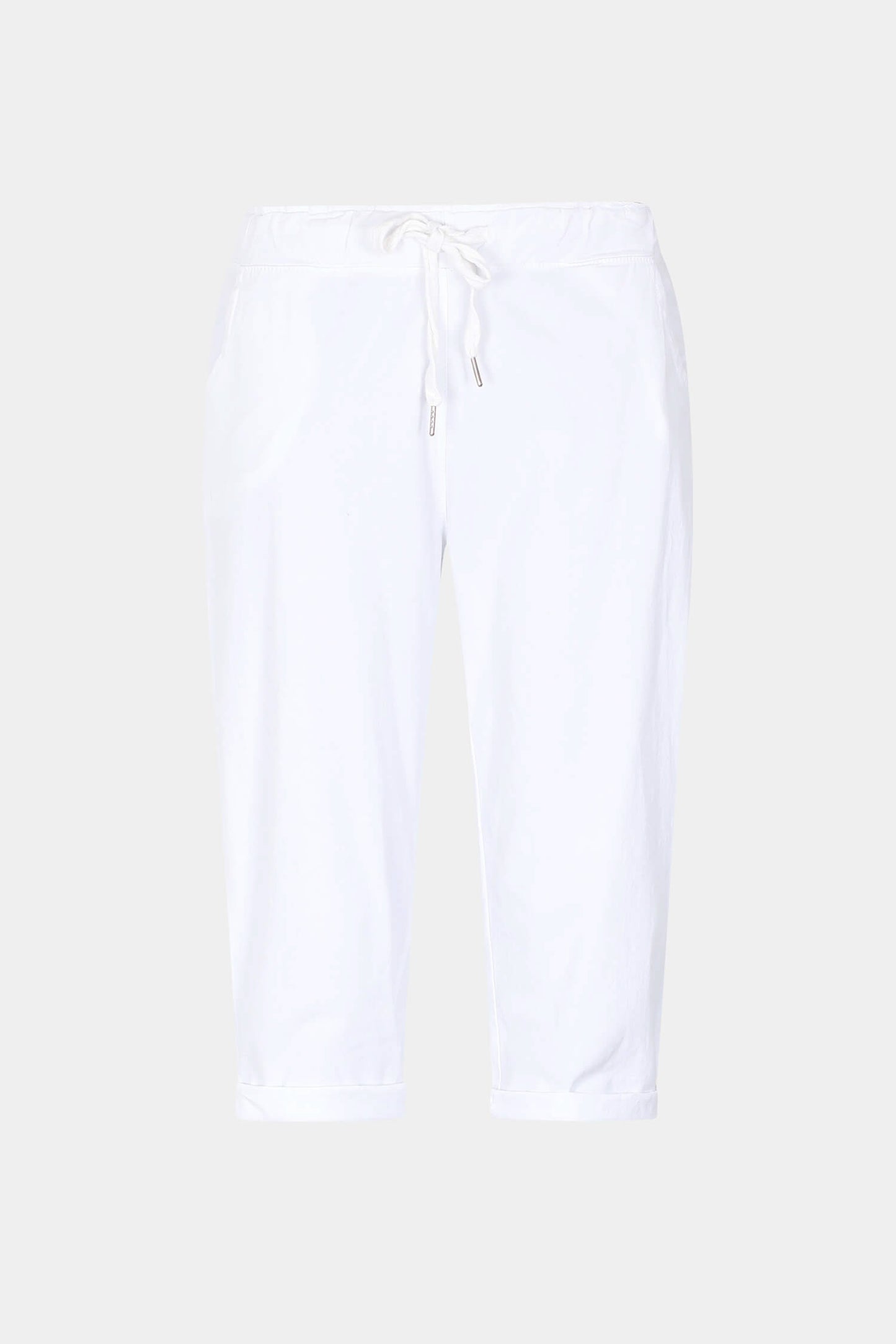Cotton Stretch Tie Waist Crops