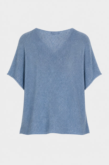 V Neck Cotton Knit Top