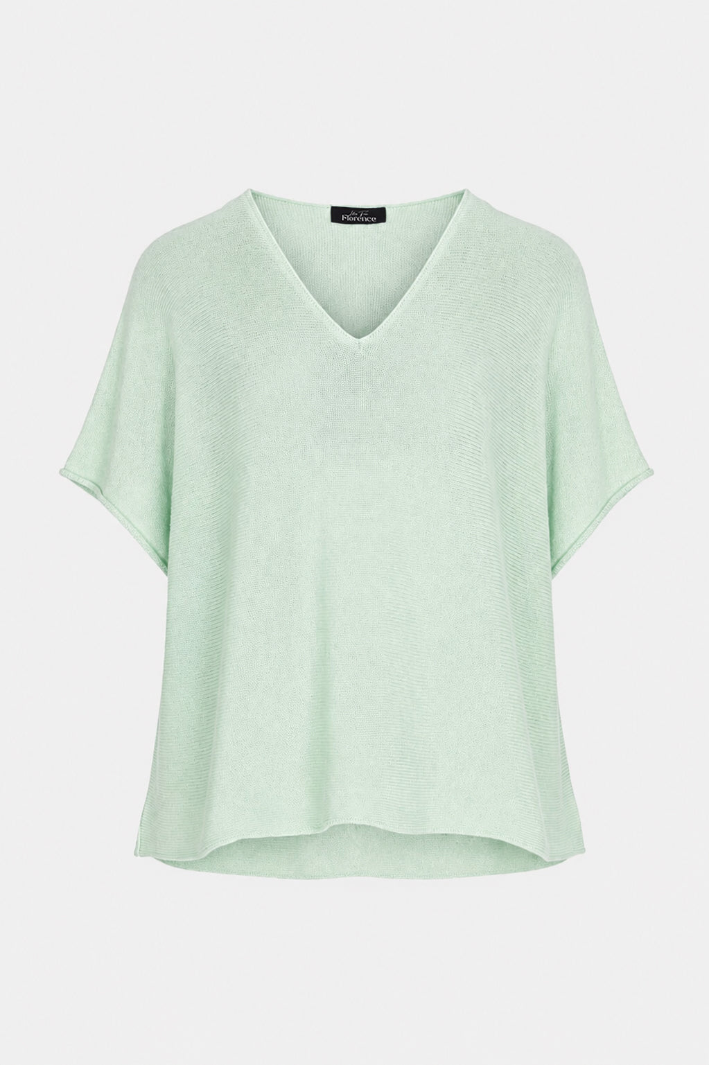 V Neck Cotton Knit Top