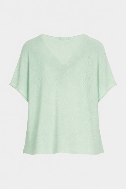 V Neck Cotton Knit Top