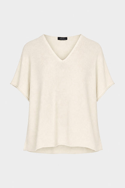 V Neck Cotton Knit Top