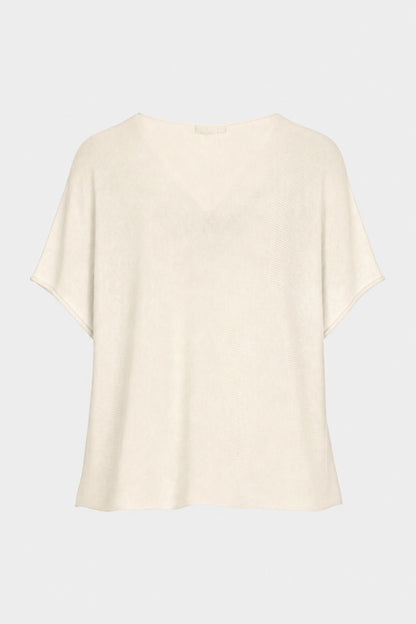 V Neck Cotton Knit Top
