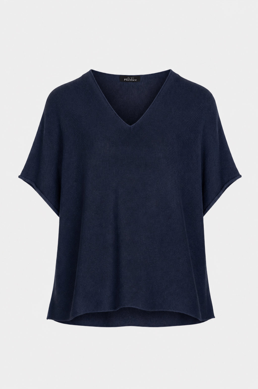 V Neck Cotton Knit Top