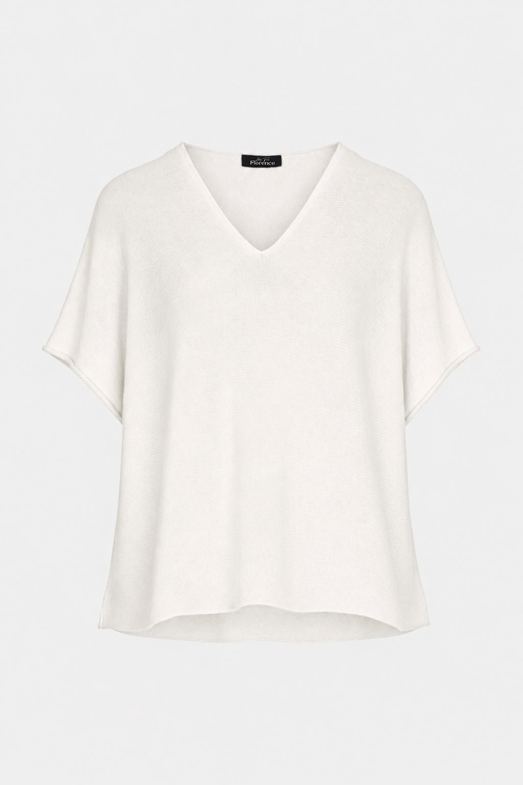 V Neck Cotton Knit Top