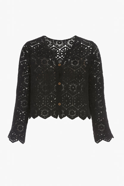 Crochet Patchwork Short Cardigan