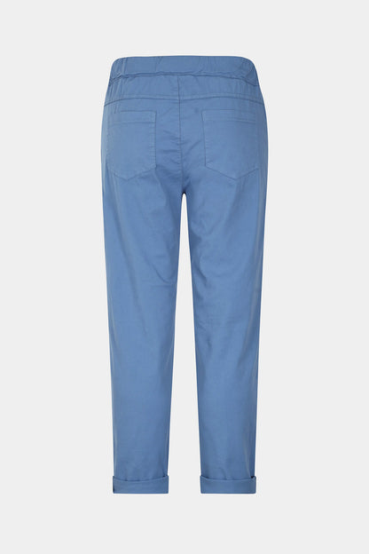 Cotton Straight Tie Waist Trousers
