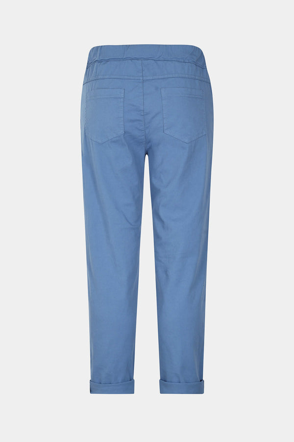 Cotton Straight Tie Waist Trousers