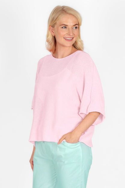 Round Neck Cotton Knit Top