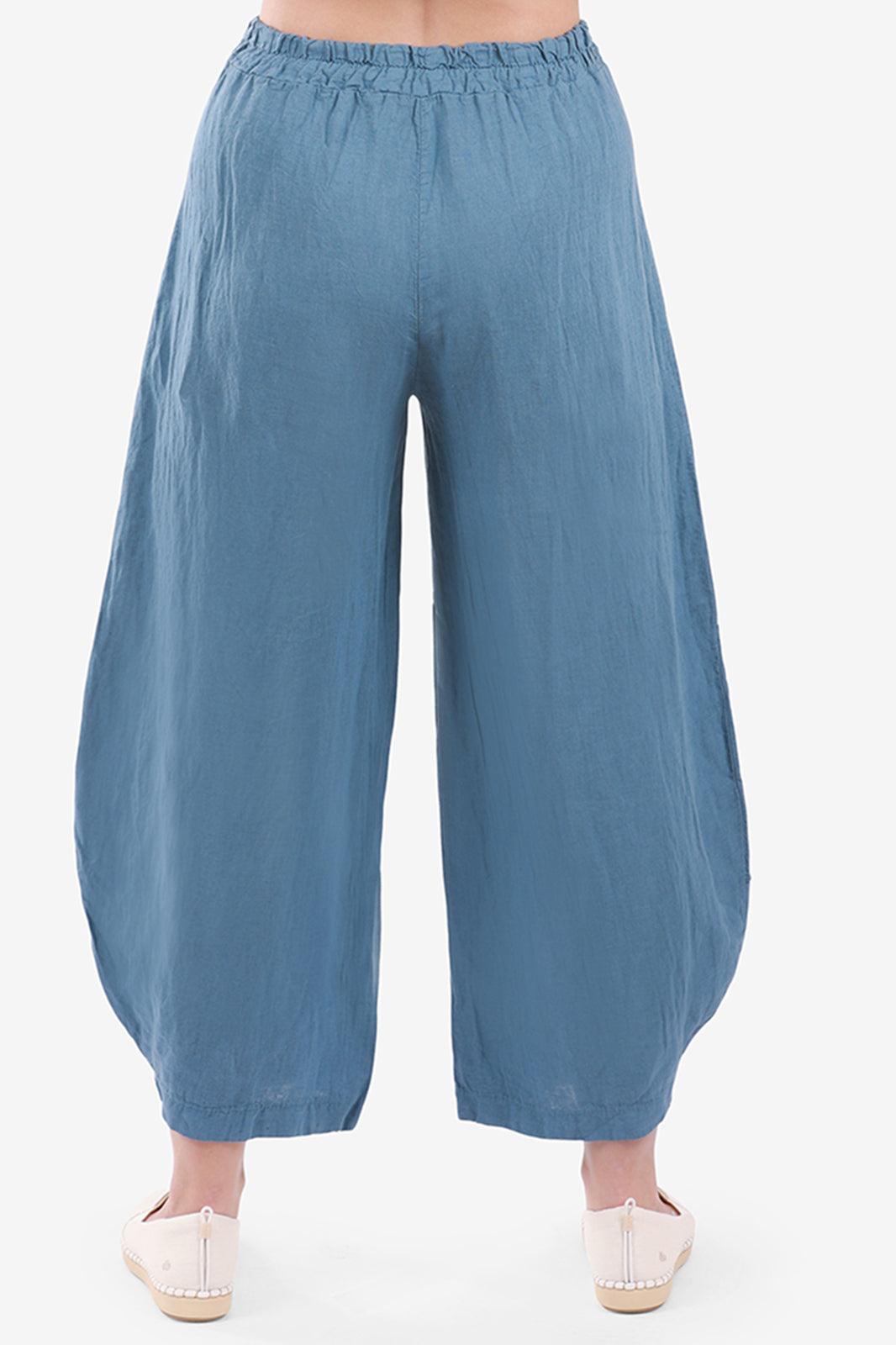Aladdin Barrel Leg Linen Trousers