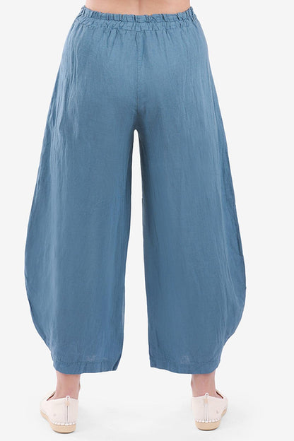 Aladdin Barrel Leg Linen Trousers