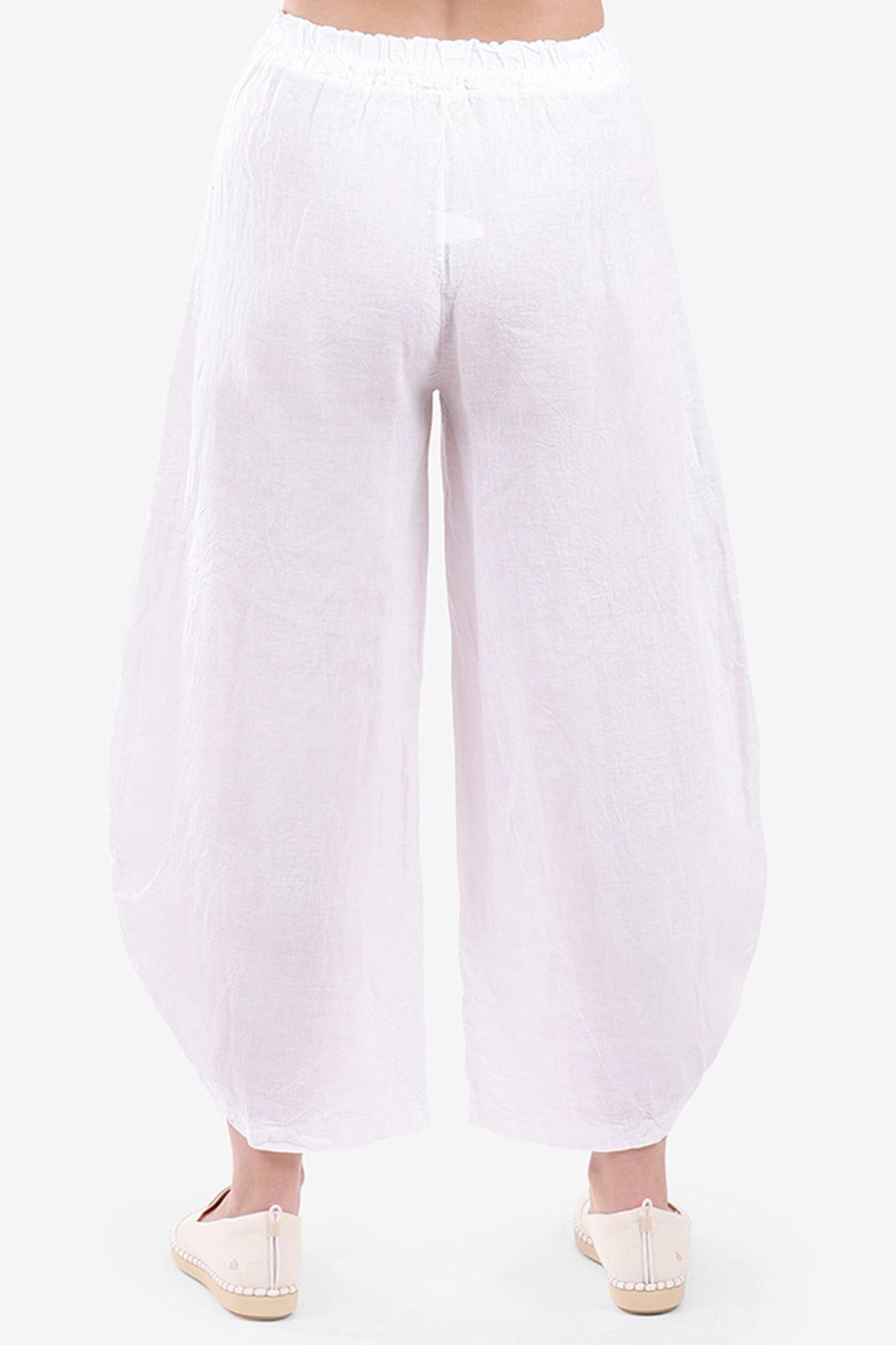 Aladdin Barrel Leg Linen Trousers