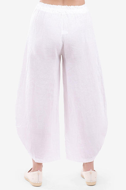 Aladdin Barrel Leg Linen Trousers