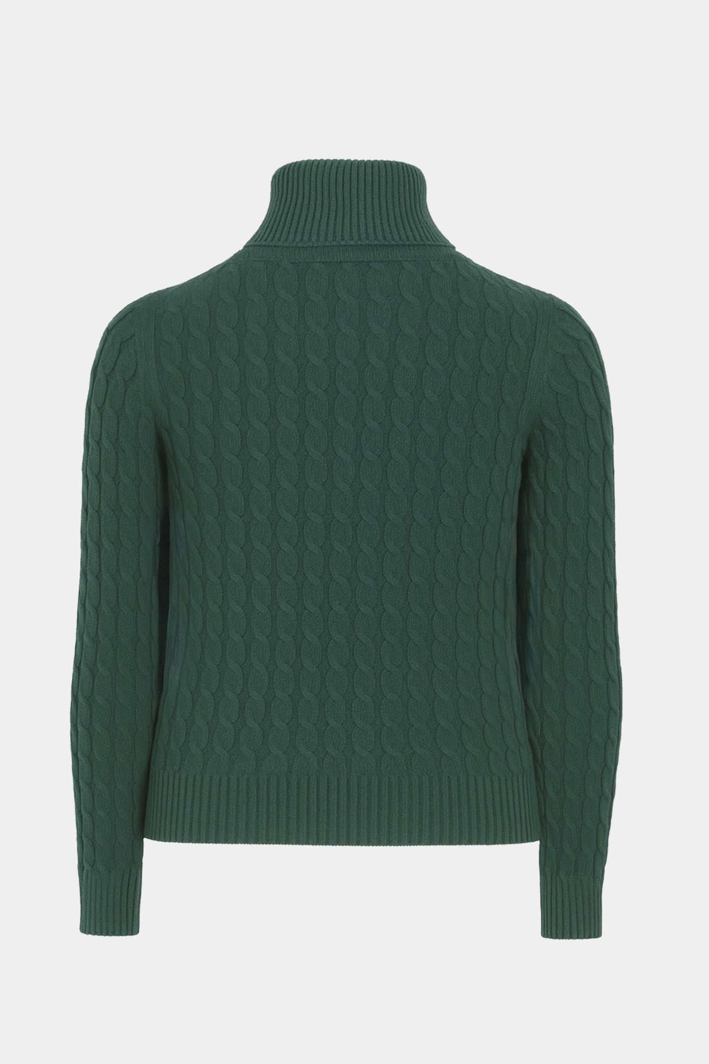 Fine Cable Roll Neck Jumper