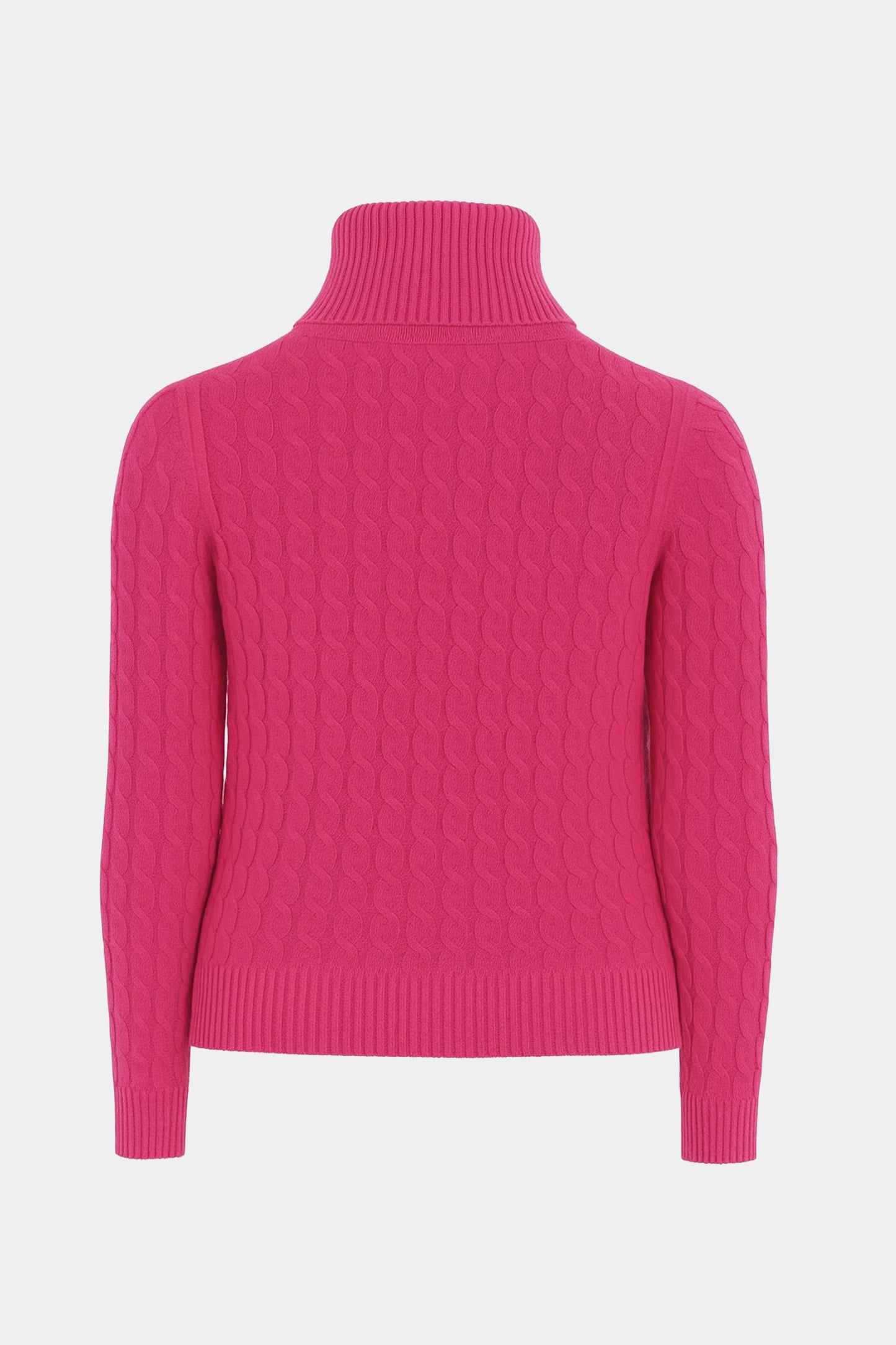 Fine Cable Roll Neck Jumper