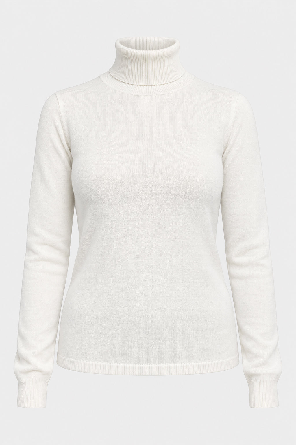 Fine Knit Polo Neck Jumper