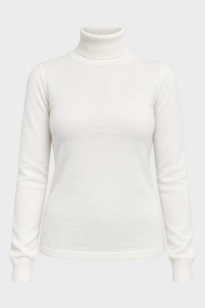 Fine Knit Polo Neck Jumper