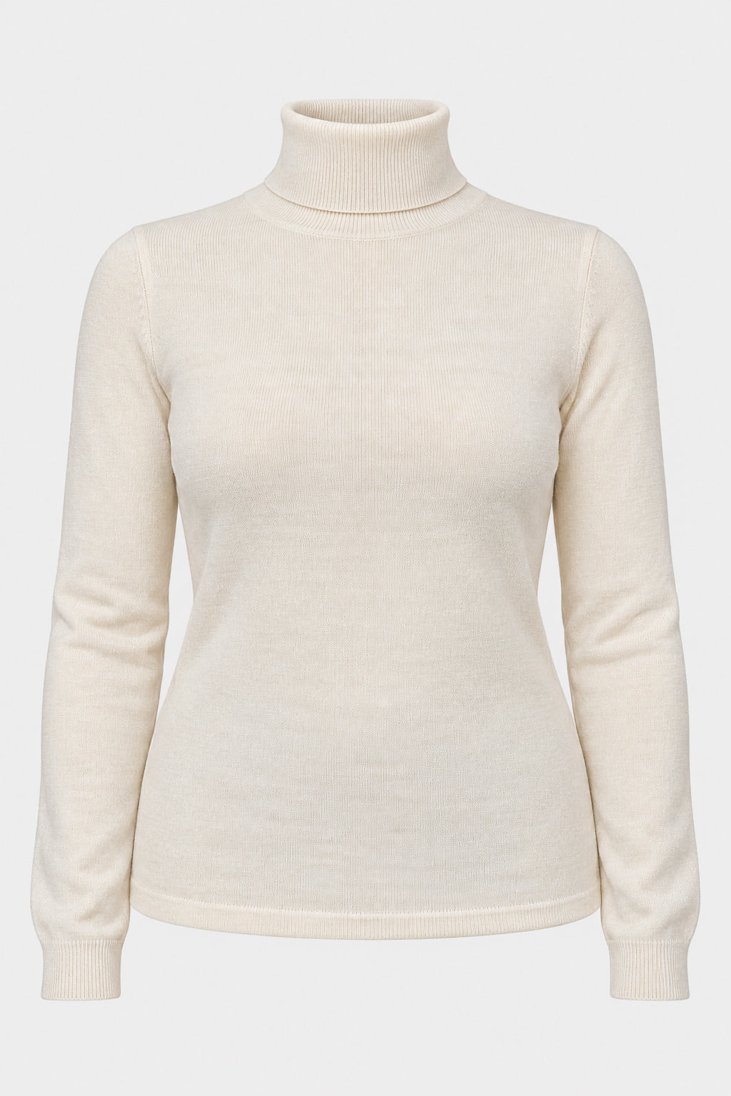 Fine Knit Polo Neck Jumper