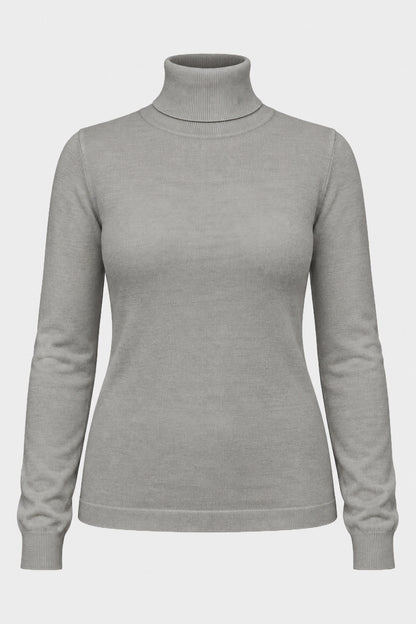 Fine Knit Polo Neck Jumper