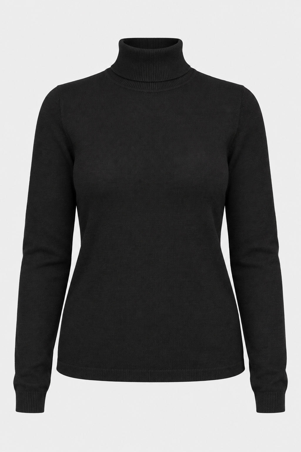Fine Knit Polo Neck Jumper