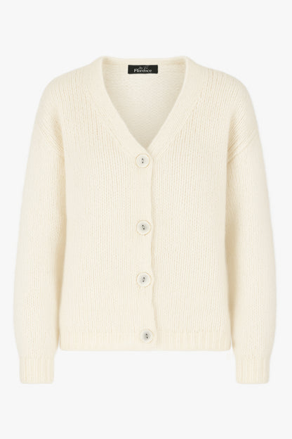 Fluffy V-Neck Alpaca Oversize Cardigan