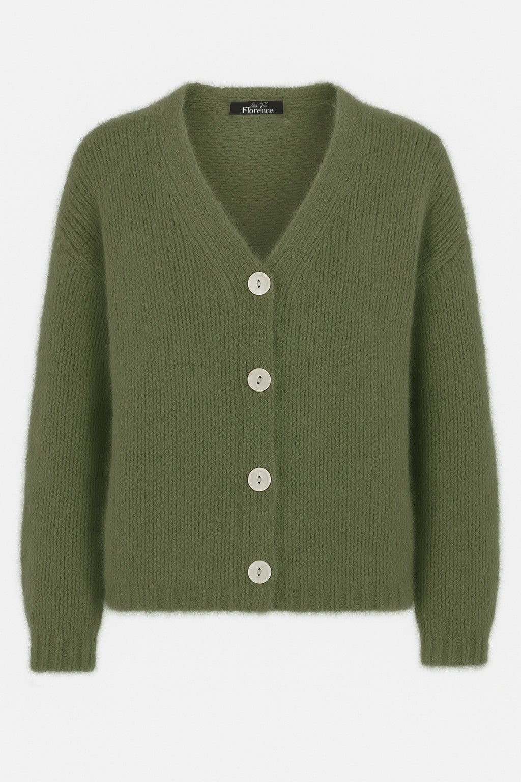 Fluffy V-Neck Alpaca Oversize Cardigan