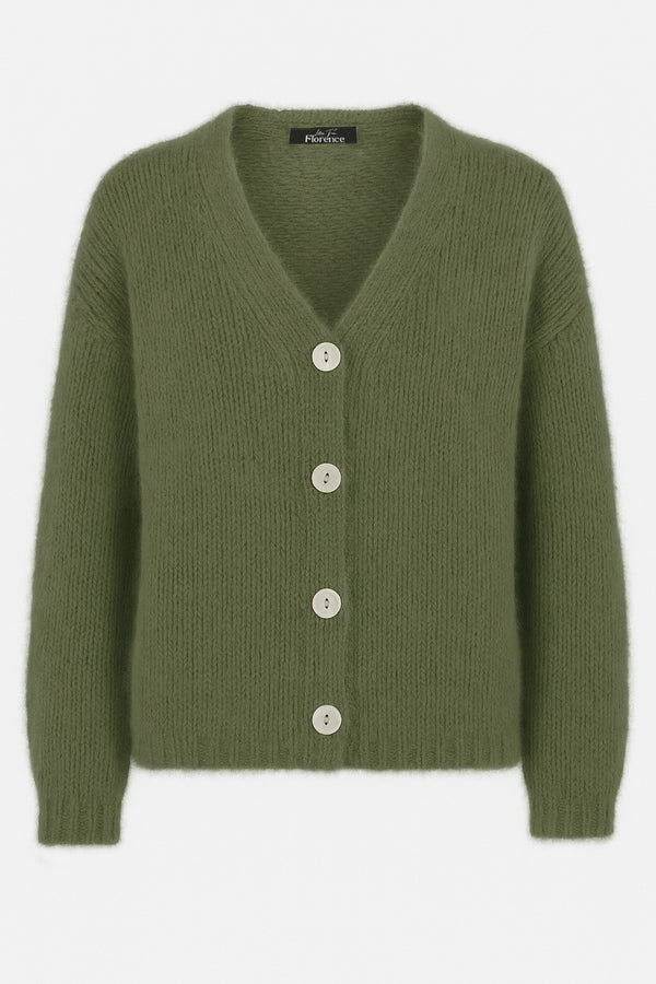 Alpaca V-Neck Oversize Cardigan