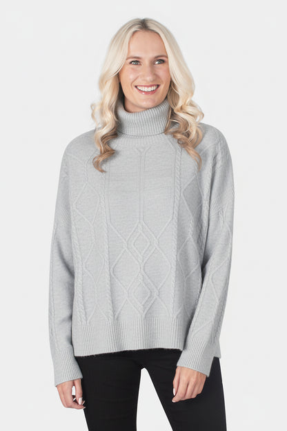 Honeycomb Roll Neck Jumper