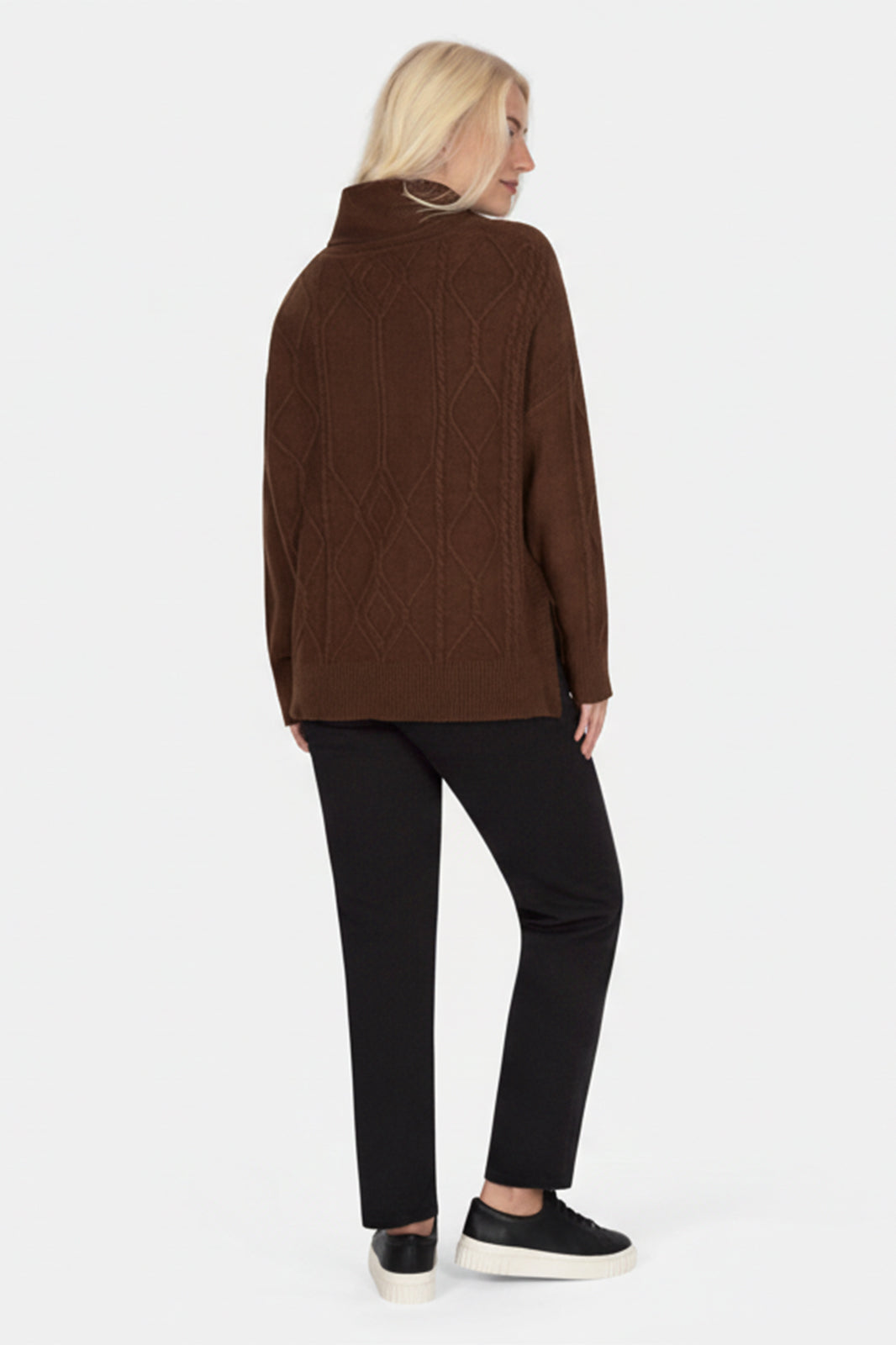 Honeycomb Roll Neck Jumper