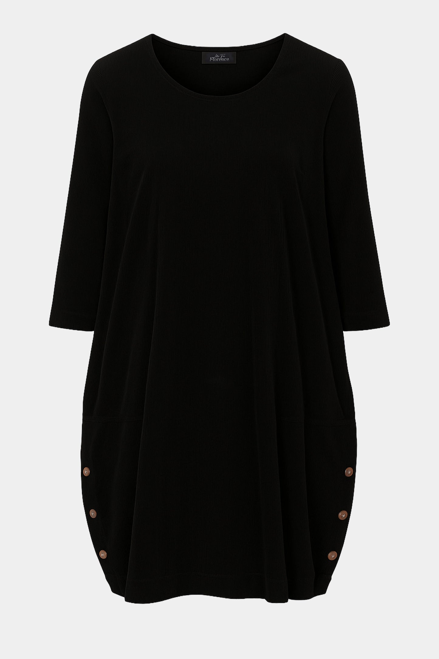 Corduroy Button Hem Dress