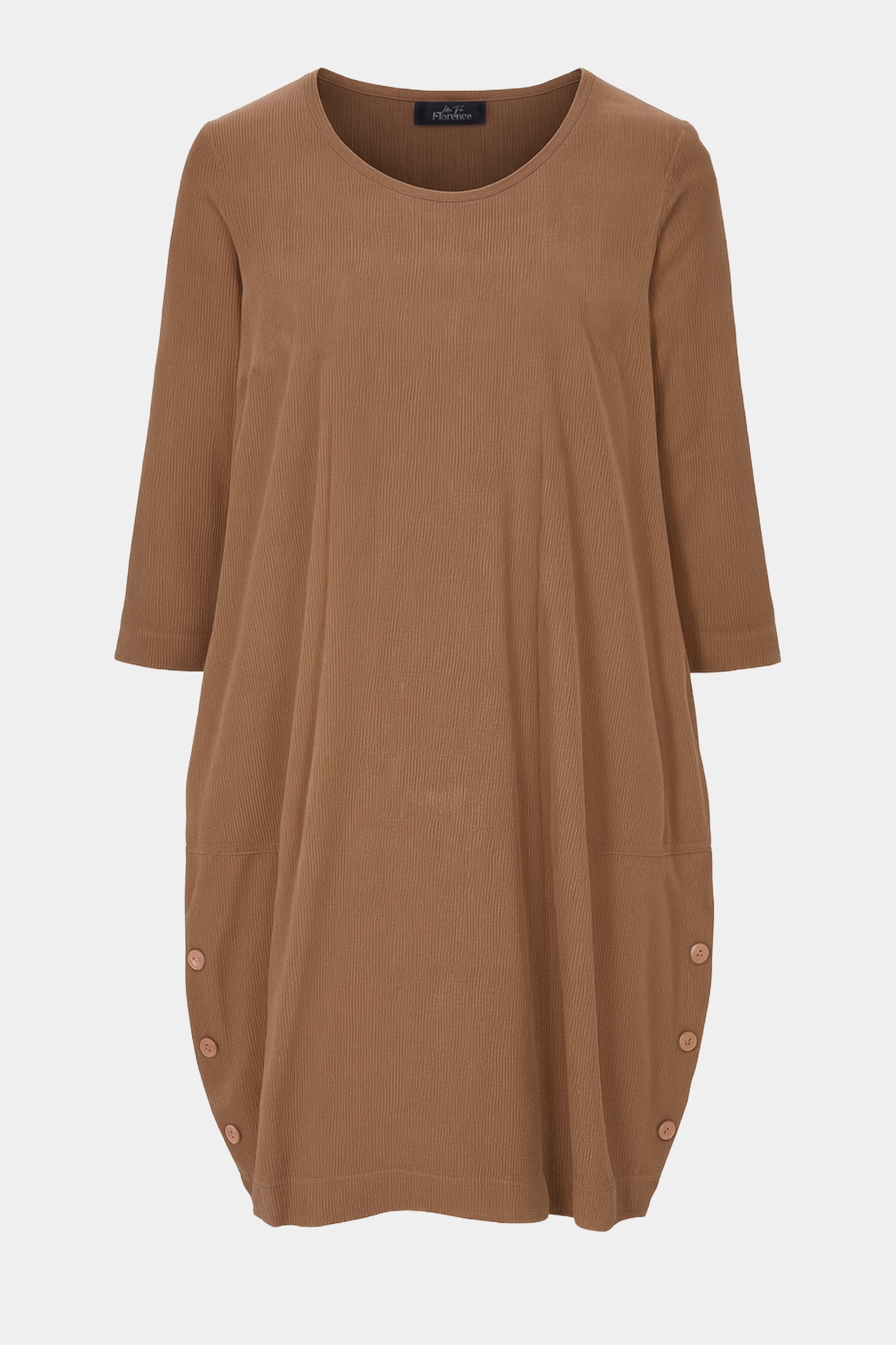 Corduroy Button Hem Dress