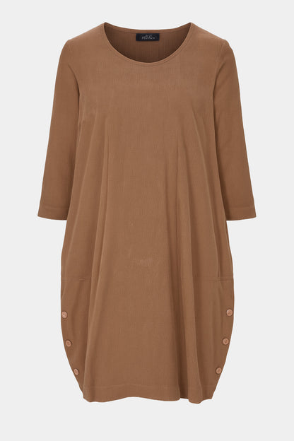 Corduroy Button Hem Dress