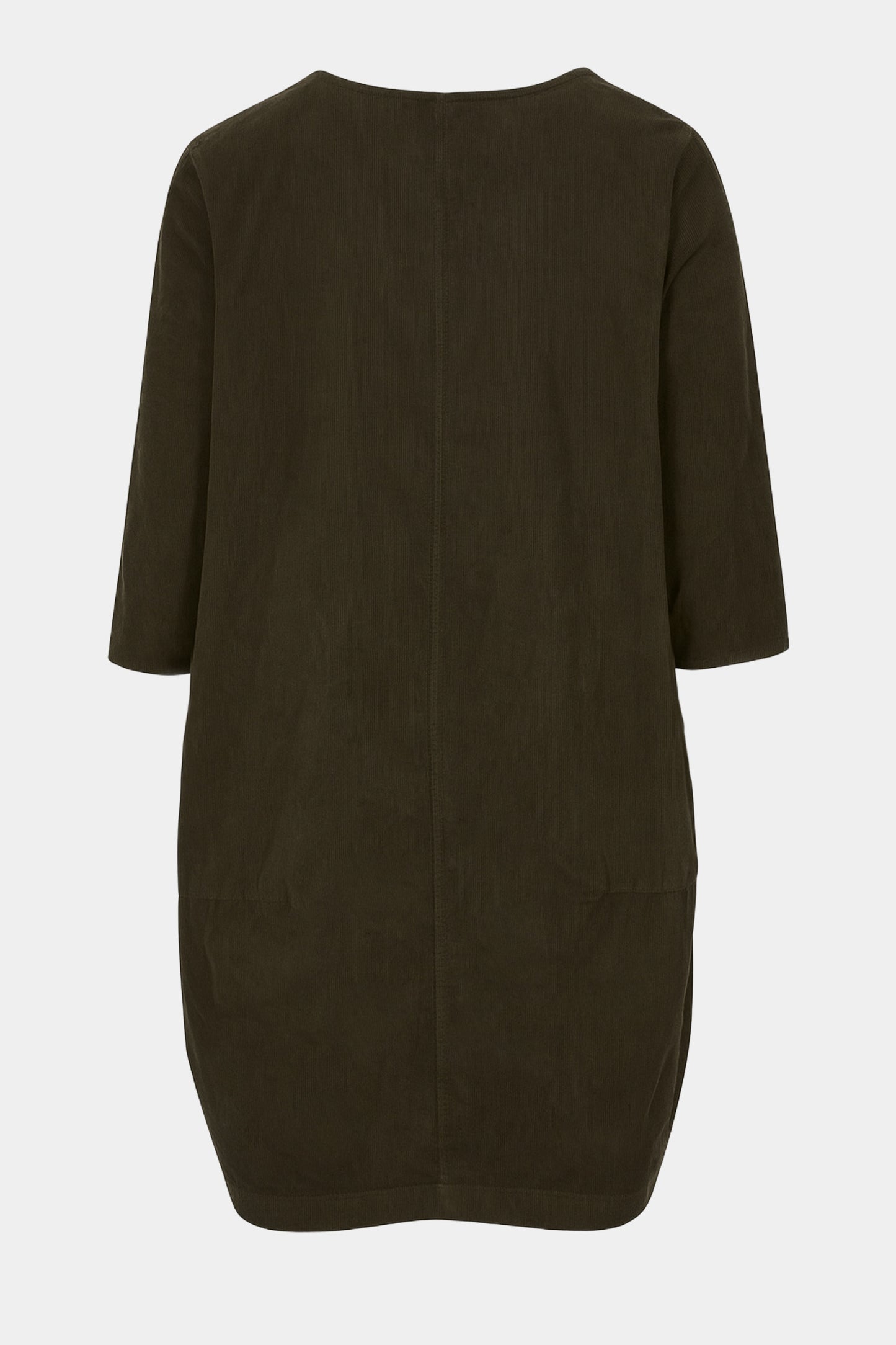 Corduroy Button Hem Dress