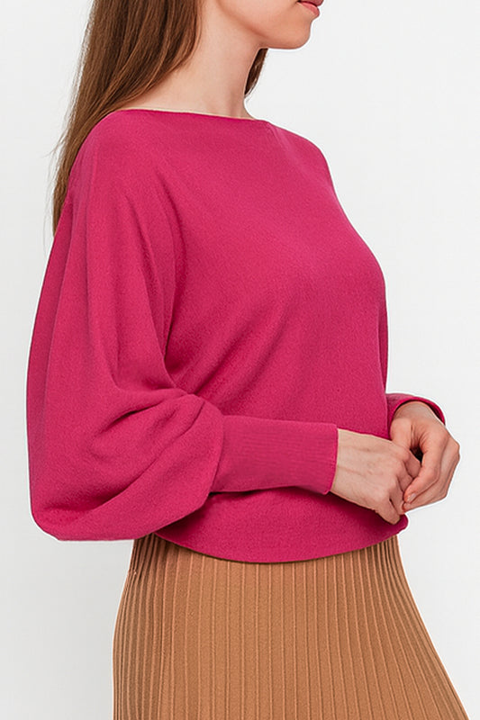 Cloud One Slash Neck Batwing Jumper