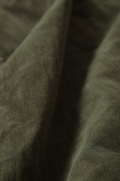 Corduroy Button Hem Dress