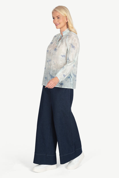 Fauna Frill Tie Neck Blouse