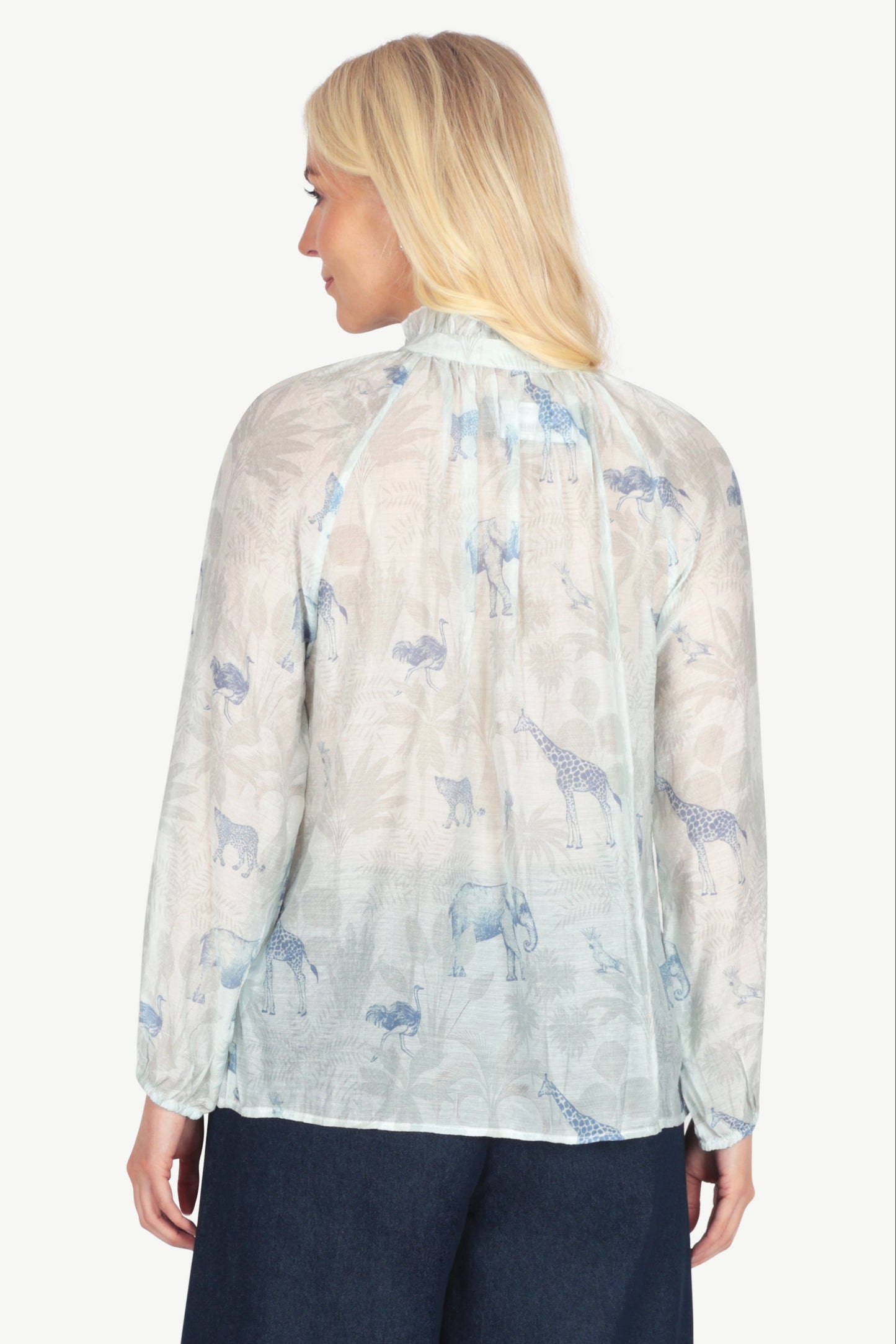 Fauna Frill Tie Neck Blouse