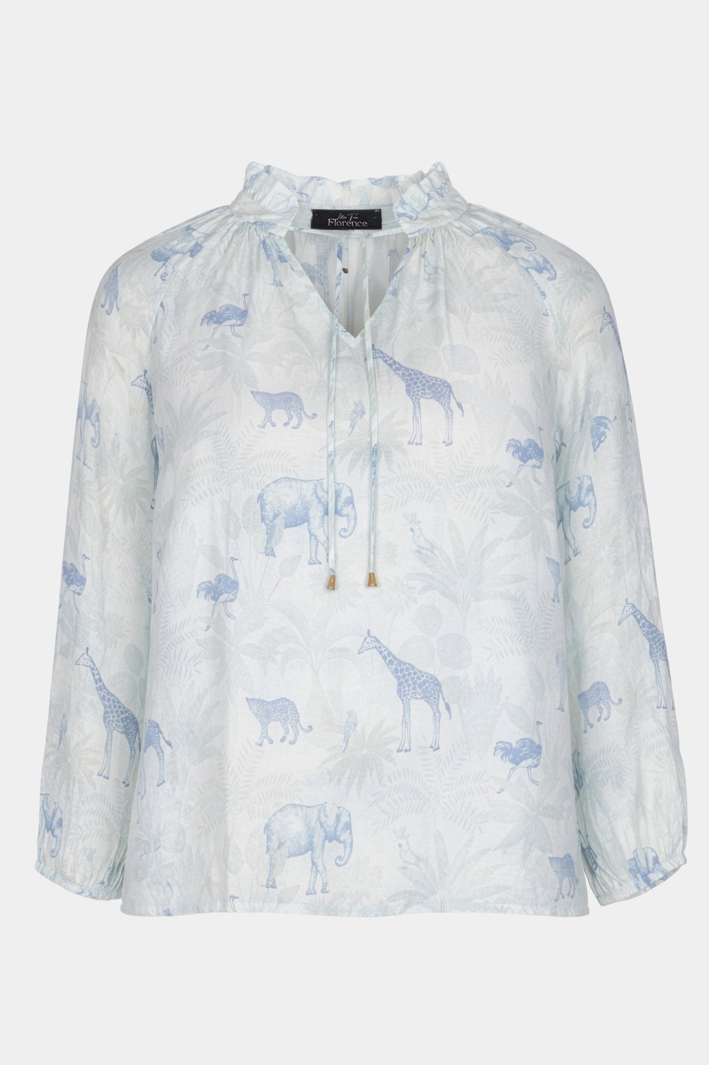 Fauna Frill Tie Neck Blouse